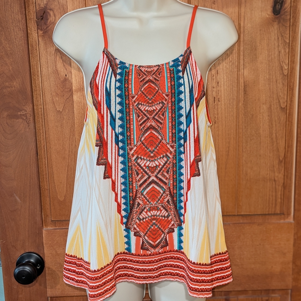 Sweet Wanderer Cream Graphic Camisole Sleeveless‎ Top